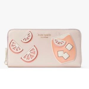 NWT!!! Kate Spade embellished Zip-around Continental Wallet